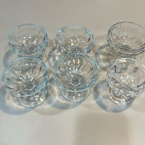 Vintage  desert or fruit glasses total of 6